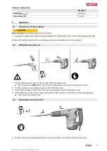 Предварительный просмотр 11 страницы Hilti TE 500-X Operating Instructions Manual