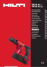 Предварительный просмотр 1 страницы Hilti TE 6-A Li Operating Instructions Manual