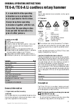 Preview for 16 page of Hilti TE 6-A Li Operating Instructions Manual