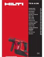 Hilti TE 6-A36 Operating Instructions Manual preview