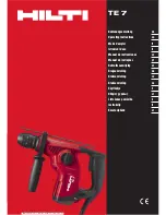 Hilti TE 7 Operating Instructions Manual предпросмотр