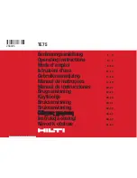 Hilti TE 75 Operating Instructions Manual предпросмотр