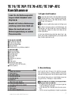 Preview for 6 page of Hilti TE 76 Operating Instructions Manual