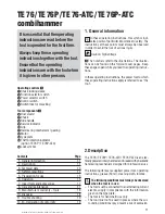 Preview for 16 page of Hilti TE 76 Operating Instructions Manual