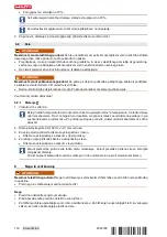 Preview for 122 page of Hilti TE 800 Operating Instructions Manual