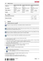 Предварительный просмотр 109 страницы Hilti TE DRS-Y Original Operating Instructions