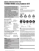 Preview for 4 page of Hilti TE MD 20 MSHA Operating Instructions Manual