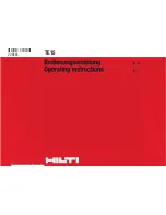 Preview for 1 page of Hilti TE15 Operating Instructions Manual
