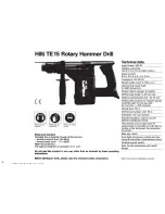Preview for 3 page of Hilti TE15 Operating Instructions Manual