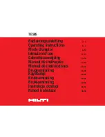 Preview for 1 page of Hilti TE505 Operating Instructions