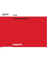 Hilti TE705 Operating Instructions preview