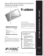 Preview for 1 page of Hilti UNIRAC POLESIDES 4012 Series Installation Manual