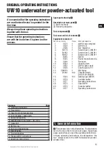 Предварительный просмотр 27 страницы Hilti UW 10 Operating Instructions Manual