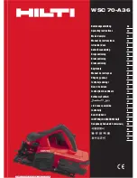 Предварительный просмотр 1 страницы Hilti WSC 70-A36 Operating Instructions Manual