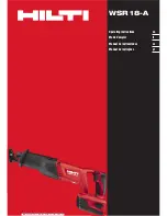 Предварительный просмотр 1 страницы Hilti WSR 18-A Operating Instructions Manual