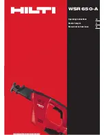 Предварительный просмотр 1 страницы Hilti WSR 650-A Operating Instructions Manual