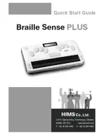 Предварительный просмотр 1 страницы HIMS Co Braille Sense Plus Quick Start Manual