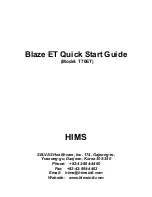 HIMS BLAZE ET Quick Start Manual preview