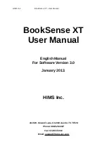 HIMS BookSense XT User Manual preview