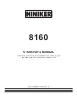 Hiniker 8160 Operator'S Manual предпросмотр