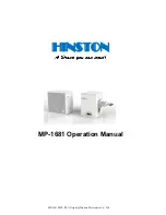 Hinston MP-1681 Operation Manual preview