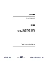 Предварительный просмотр 1 страницы Hioki 3455 Instruction Manual