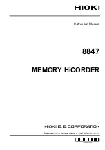 Hioki 8847 Instruction Manual предпросмотр