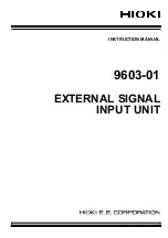 Предварительный просмотр 1 страницы Hioki 9603-01 Instruction Manual