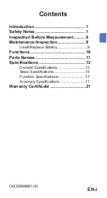 Preview for 9 page of Hioki CM3289 Instruction Manual