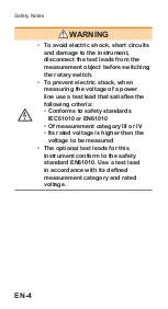 Preview for 14 page of Hioki CM3289 Instruction Manual