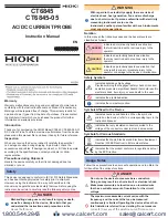 Preview for 1 page of Hioki CT6845-05 Instruction Manual