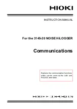 Hioki HiLogger 3145-20 Instruction Manual preview