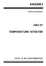 Preview for 1 page of Hioki HiTester 3443-01 Instruction Manual