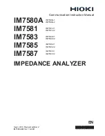 Hioki IM7580A-1 Communication Instruction Manual preview