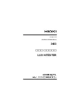 Preview for 1 page of Hioki LUX HiTESTER 3423 Instruction Manual