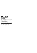 Preview for 70 page of Hioki LUX HiTESTER 3423 Instruction Manual