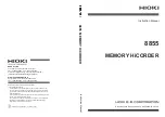 Hioki MEMORY HiCORDER 8855 Instruction Manual preview