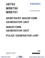 Предварительный просмотр 1 страницы Hioki MR8790 Instruction Manual