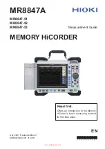 Hioki MR8847-51 Measurement Manual preview