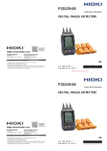 Предварительный просмотр 1 страницы Hioki PD3259-50 Instruction Manual