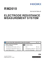 Hioki RM2610 Instruction Manual preview