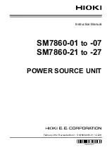 Предварительный просмотр 1 страницы Hioki SM7860-01 Instruction Manual