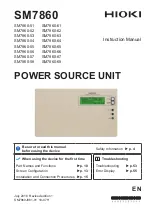 Предварительный просмотр 1 страницы Hioki SM7860 Series Instruction Manual