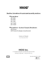 HIOS BLF-2000 Operation Manual preview