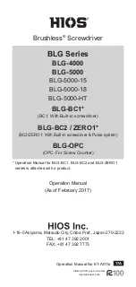 Preview for 1 page of HIOS BLG-BC1 Series Operation Manual