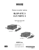 Предварительный просмотр 1 страницы HIOS BLOP-STC 3 Operation Manual