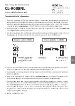 Предварительный просмотр 9 страницы HIOS CL-9000NL Operation Manual