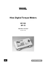 HIOS HP-10 Operation Manual предпросмотр