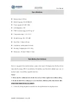 Preview for 2 page of Hioth CT-EDZW4001-MH User Manual