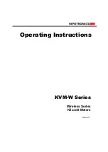 HIPOTRONICS KVM-W Series Operating Instructions Manual preview